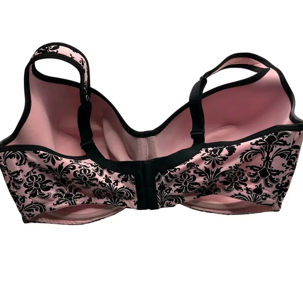 Full Fugure Cacique Lane Bryant pink Baroque Bra Size 40F - Picture 5 of 7